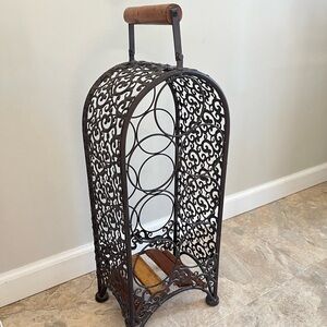 Vintage iron and wood Wine Rack 🍷 🌹